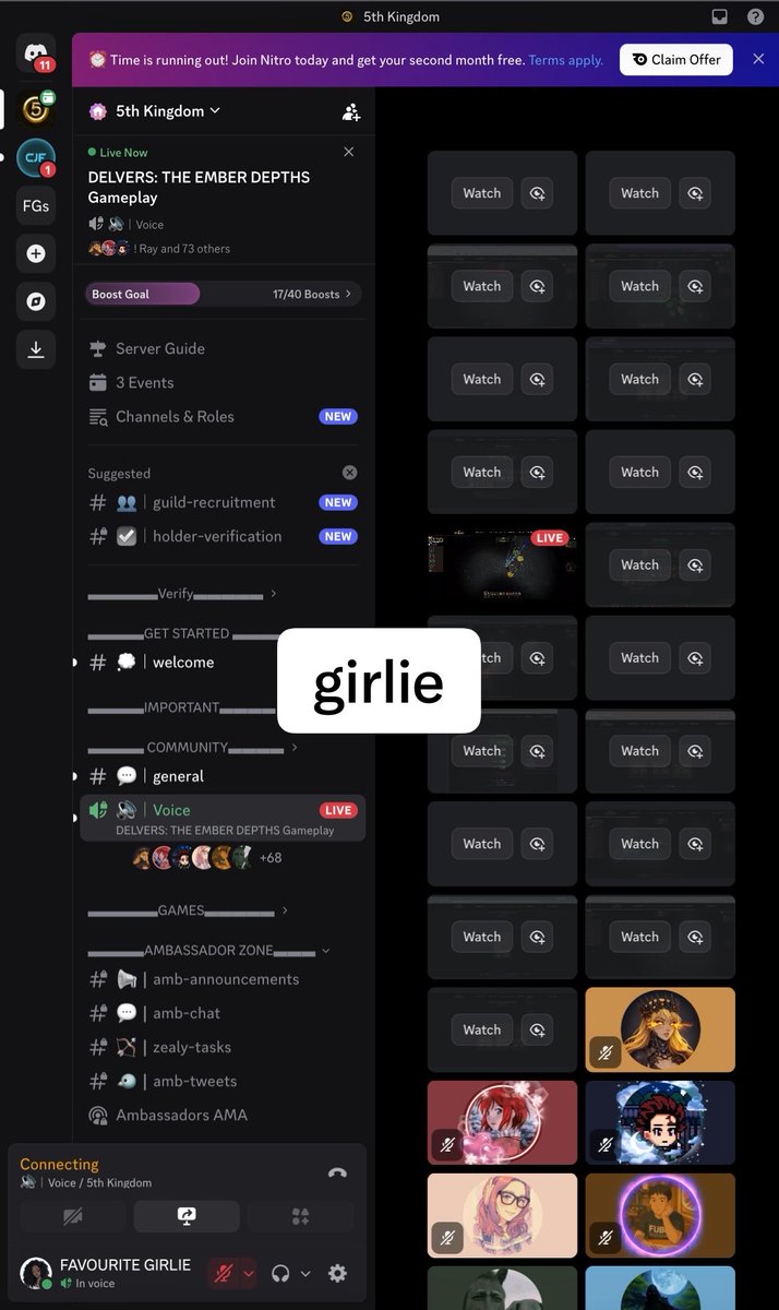_urfavgirlie's tweet photo. I finally got to experience DELVERS: THE EMBER DEPTHS during today’s community game night, and it was honestly a lot of fun.

It’s almost so much fun seeing the community jump into voice chat, share strategies, and give live feedback while the team listened.

If you missed this session, don’t miss the next one.

These events are one of the best ways to experience the game early, connect with other Citizens, and learn directly from the community.

Join the @5th_Kingdom Discord, turn on notifications for events, and be ready for the next Game Night.

See you in the Kingdom. 🤍