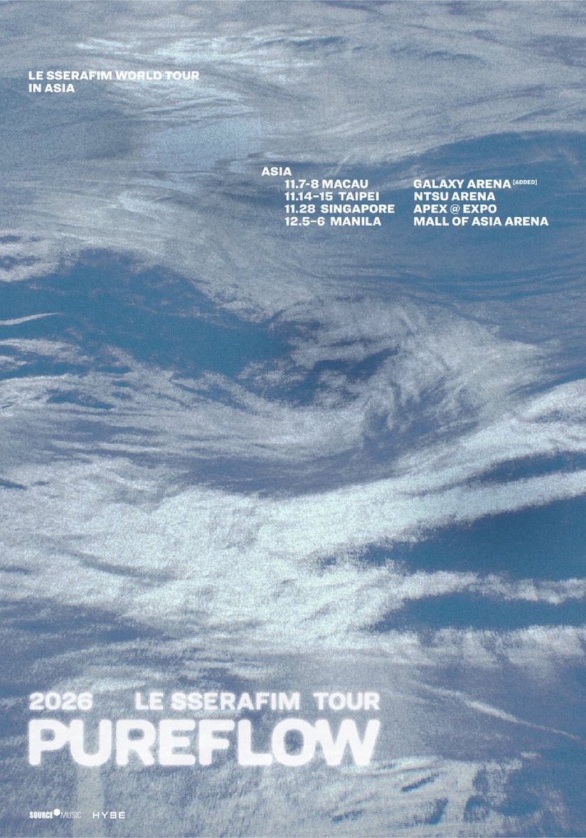 Lunagottix's tweet photo. ‧˚꒰open꒱ ticket assistance/service 🎫  ₊˚⋆ 

2026 LE SSERAFIM TOUR 'PUREFLOW' IN ASIA | Manila, Macau, Taipei, Singapore

🫧reserve via dm
🫧experienced | low-no queue
🫧under client’s account
🫧transparency sheet

#LE_SSERAFIM #르세라핌
#PUREFLOW
#PUREFLOW_IN_ASIA https://t.co/KnOTJqp8kM