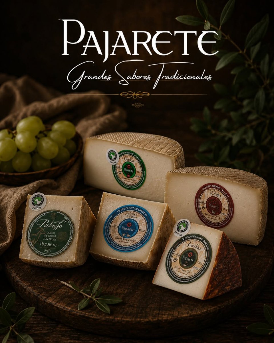 QuesosPajarete's tweet photo. 🧀 Grandes Sabores Tradicionales

En Pajarete, cada queso nace del respeto por la tradición, la calidad y el sabor de nuestra tierra.

🛒 Descubre nuestros quesos en https://t.co/dchYhAccAh

#QuesosPajarete #QuesoArtesano #SaborTradicional #SierraDeCádiz #AmantesDelQueso https://t.co/rGgtsVHMJG