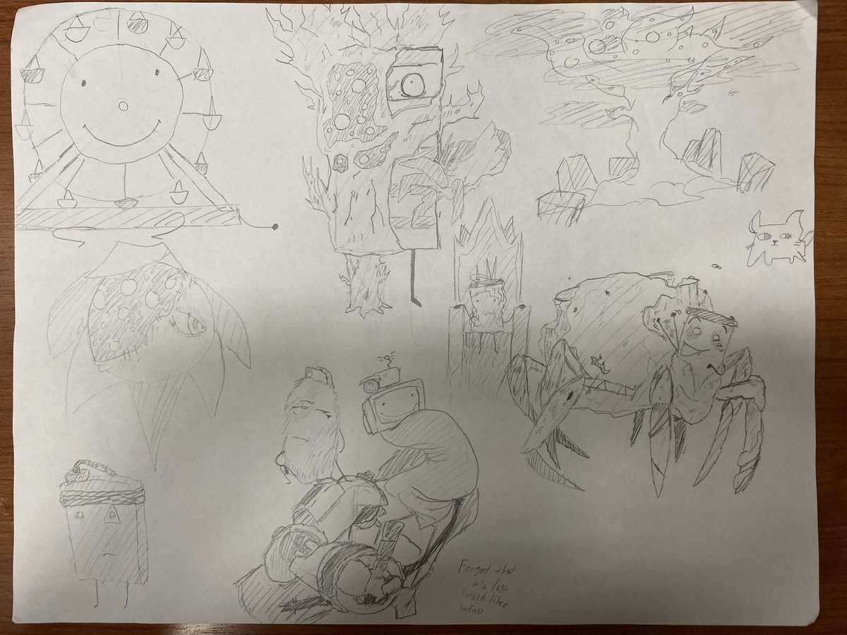 JtheSlime's tweet photo. A bunch of characters I sketched out a long while ago for a show I want to make at some point #osc #objectshows https://t.co/A3ncSIs68C