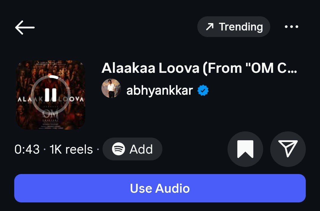 Dhanush_Trends's tweet photo. #AlaakaaLoova is creating waves everywhere! Even before completing 24 hours since its release, the song has already crossed 1K+ reels on Instagram. The craze is unreal! 🚀

#OM @dhanushkraja https://t.co/wUbbzOZzYE