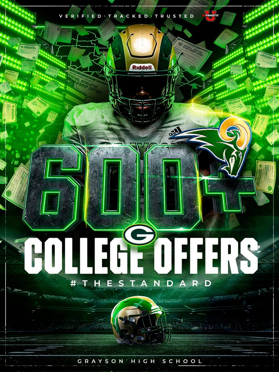 grayson_fb's tweet photo. Thanks to @DynastyUrec’s platform, we have been able to successfully track all current offers that our student athletes have. Way to go Rams!

Let’s keep building &amp; setting #TheStandard https://t.co/3lnrTOn7PO