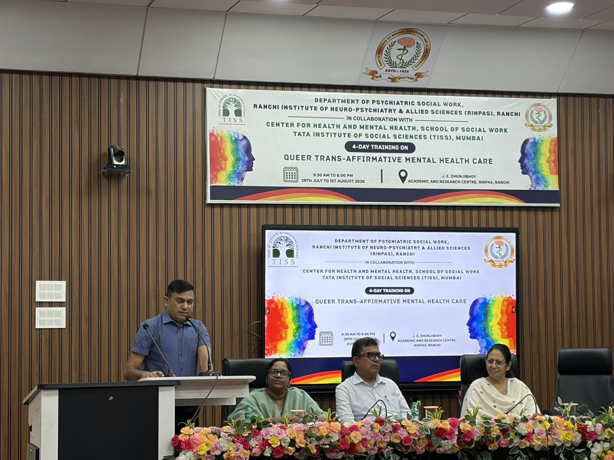 RINPASDIRECTOR's tweet photo. रिनपास में 4 दिवसीय प्रशिक्षण कार्यक्रम शुरू, क्वियर एवं ट्रांस-अफर्मेटिव मानसिक स्वास्थ्य देखभाल पर होगा मंथन https://t.co/2iuNYkK2jo