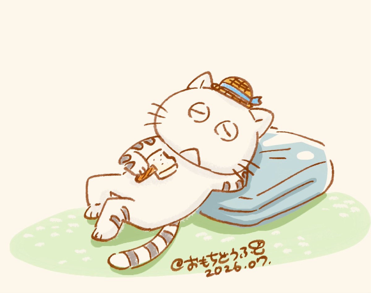 omochidoufu's tweet photo. 冷やしはんぺんバーを食べて、ひとやすみのフルットちゃん🐾

#木曜日のフルット #石黒正数 先生ファンアート https://t.co/tNy4YicuQ7