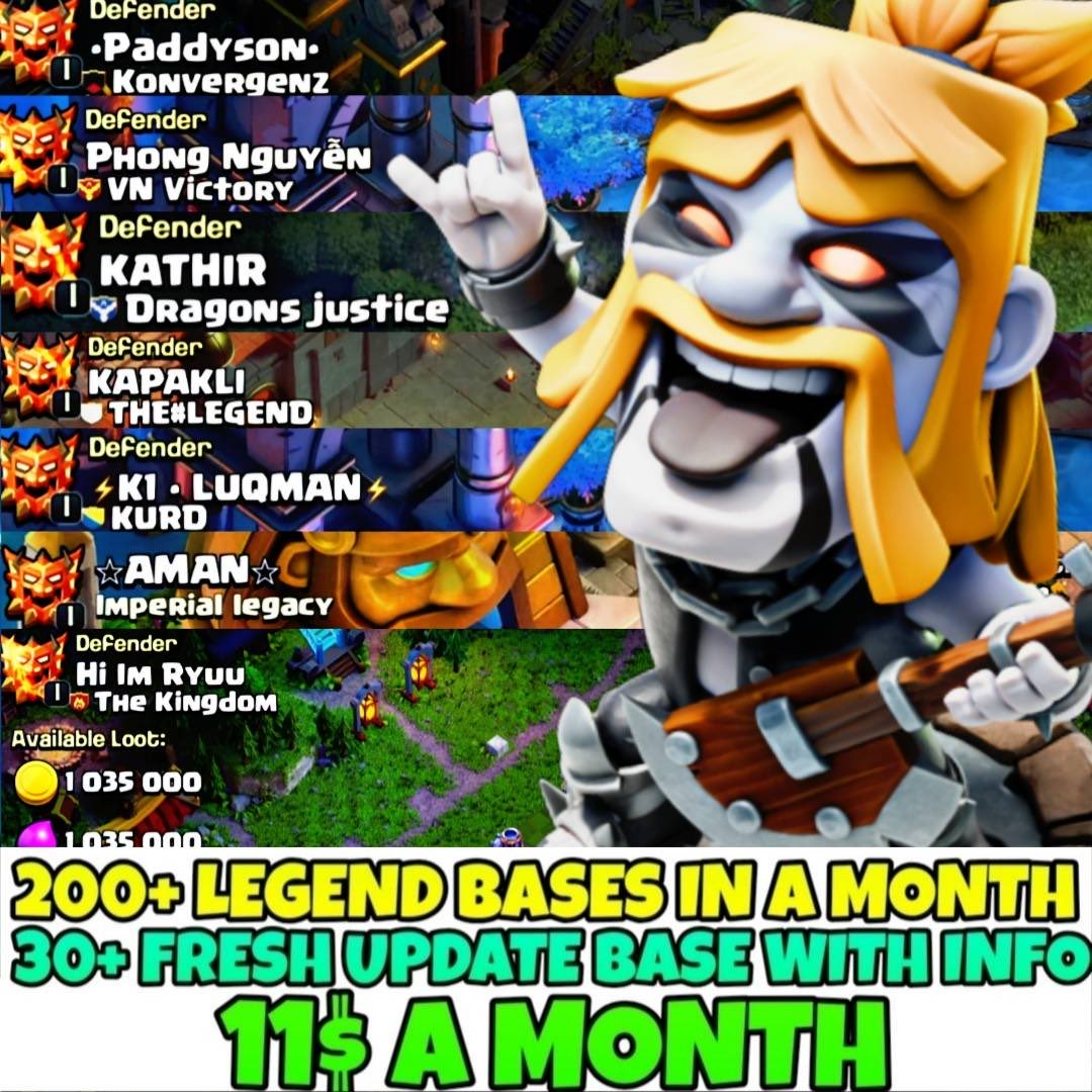 COCbaselibraryX's tweet photo. Meta updated best th18 legend bases with links
Looking for daily top players legend bases
Join us
200+ bases shared in a month
11$ a month cost
Open a ticket for a order.
https://t.co/4qxtENqYwZ
Like, follow & Repost
#coc #ClashofClans #clashon https://t.co/gRkOnyQ8f7