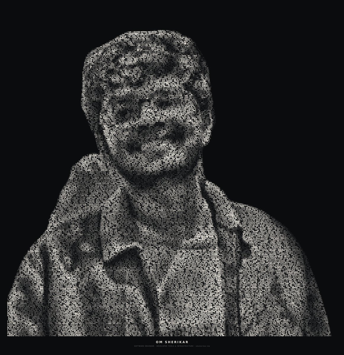 omsherikar's tweet photo. It's just insane right? made by texts from my portfolio.. just zoom it and see.. https://t.co/p4edbCE9F0