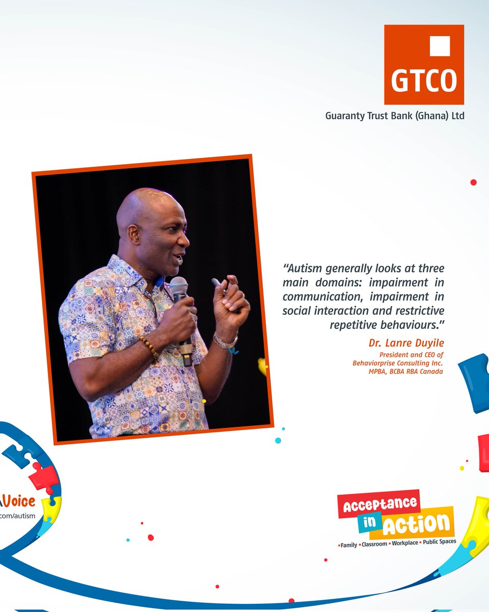 GTBankGhana's tweet photo. Let's recap some insightful snippets of wisdom shared by our facilitators last year. Watch this space for our speakers for this year! Have you registered? Do register here: https://t.co/QKwF1r2EFW
#BeAVoice #Autism #GTBankgh #CSR https://t.co/VPzma6ohCO
