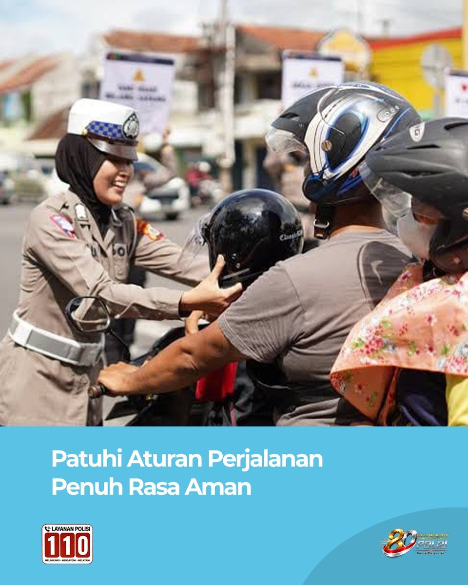 HumasResInhu's tweet photo. Outfit boleh keren, motor boleh kece. Tapi jangan lupa, helm tetap nomor satu. Karena keselamatan nggak pernah ketinggalan tren. Polri Terus berkomitmen Profesional Dalam Pengabdian untuk Masyarakat dengan #MempermudahPelayananPublik https://t.co/cV5qlFLVmq