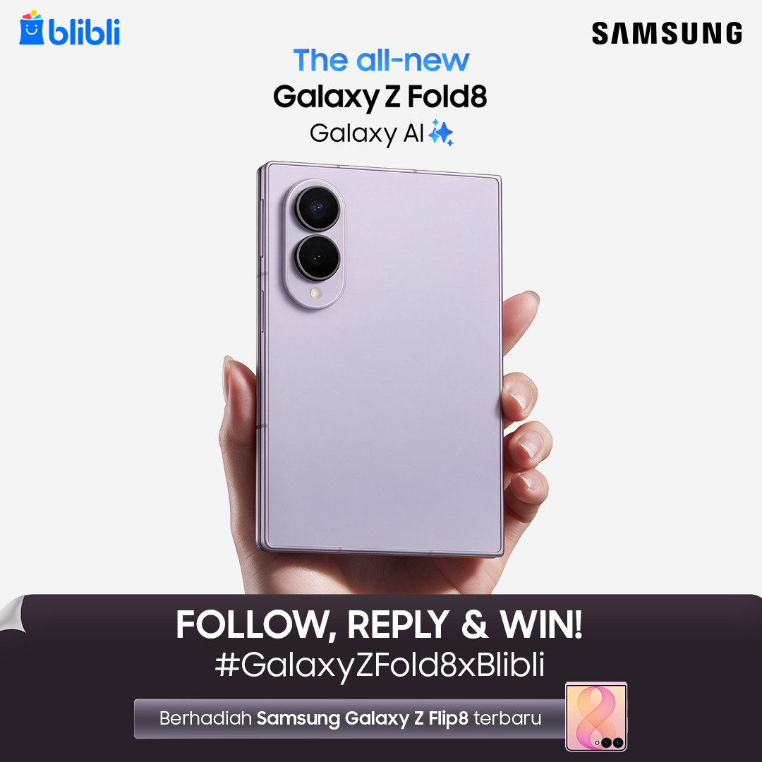 shafveLy's tweet photo. @bliblidotcom @samsungID Suka banget sama experience #NewShapeUnfolded di #GalaxyZFold8 rasionya pas banget buat scrolling konten sampai streaming series favorit! #GalaxyZFold8xBlibli #GalaxyUnpacked 🥰 https://t.co/yDwnl5KQfj