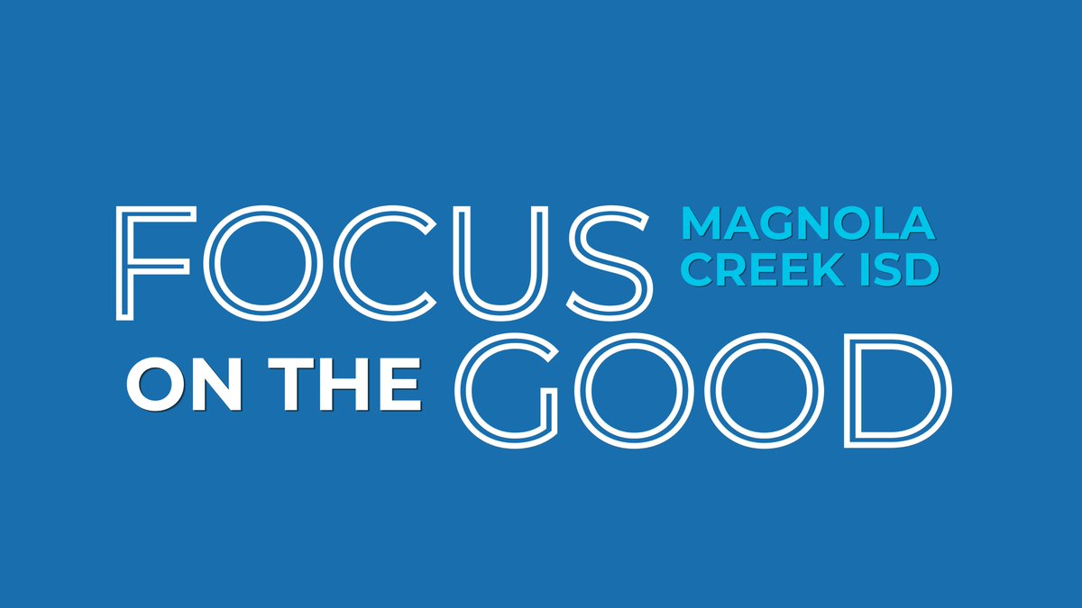 MCISD_RBLX's tweet photo. Welcome to the official Magnolia Creek ISD Twitter Account!

Whether you're a Magnolia Creek ISD staff member, parent, student, or community member, you've come to the right place. 

At Magnolia Creek ISD, we believe in one simple mission: FOCUS ON THE GOOD. https://t.co/WIKbhVr9S8