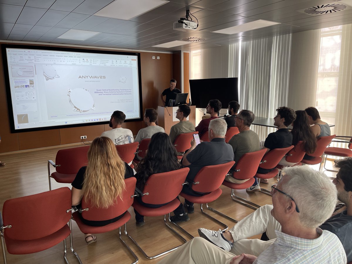 iteamUPV's tweet photo. 🏢 Nelson Fonseca Shares Cutting-Edge Quasi-Optical Beamforming Techniques at iTEAM with the talk “Quasi-Optical Beamforming Techniques for Multiple-Beam Antenna Systems in Satellite and Terrestrial Communication Networks”!

Thank you for such an inspiring talk, Nelson!👏 https://t.co/PMPmUeRygd