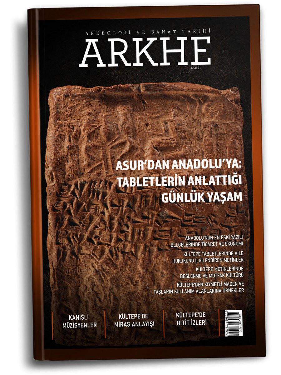 ArkheDergisi's tweet photo. 📌 Yeni Sayı
İncelemek ve sipariş vermek için 👇🏻
https://t.co/4YQh7Wt9K6

"Asur'dan Anadolu'ya: Tabletlerin Anlattığı Günlük Yaşam" konulu bu sayımızda, Asur Ticaret Kolonileri Çağı'na ait çivi yazılı tabletleri filolojik bir bakış açısıyla  değerlendiriyor, özellikle ⬇️⬇️⬇️⬇️ https://t.co/YsQA8cb0Cd