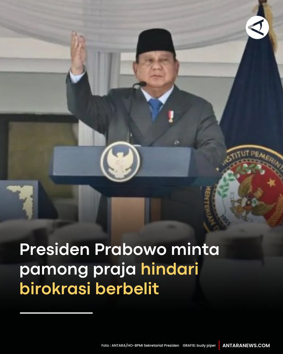 antaranews's tweet photo. "Rakyat kita tidak membutuhkan birokrasi yang berbelit-belit. Rakyat kita tidak perlu pemimpin-pemimpin yang tidak bekerja dengan sebaik-baiknya," ujar Prabowo.

Baca selengkapnya 
https://t.co/GntF10wmp9 https://t.co/B7k00ewiCj