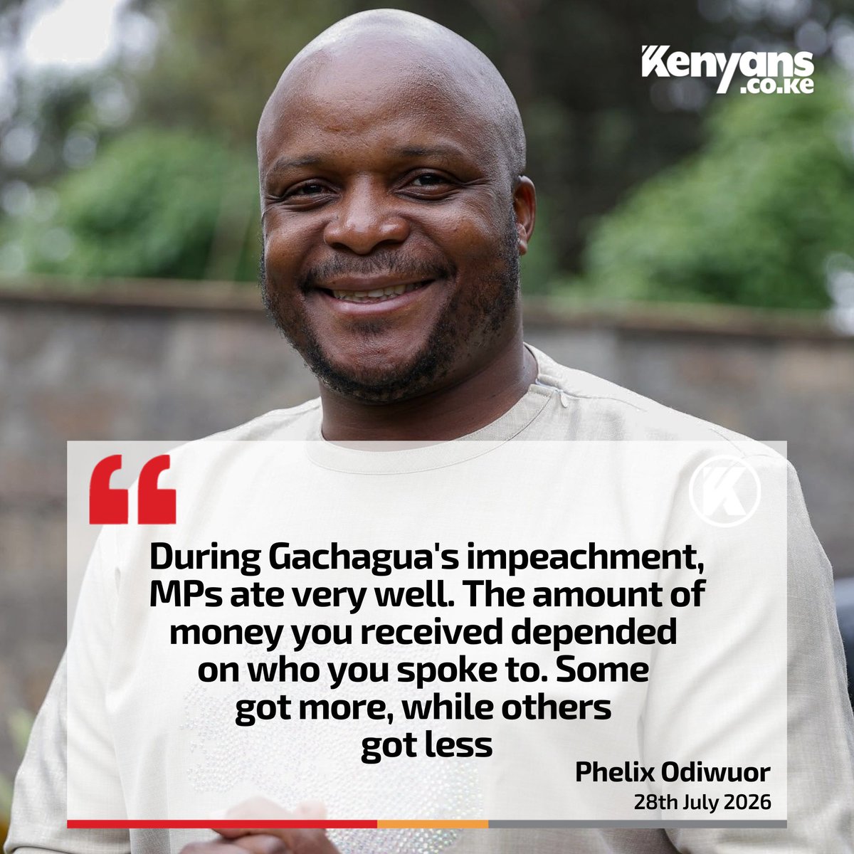 Kenyans's tweet photo. During Gachagua's impeachment, MPs ate very well - Jalang'o https://t.co/ATbsri3hG9