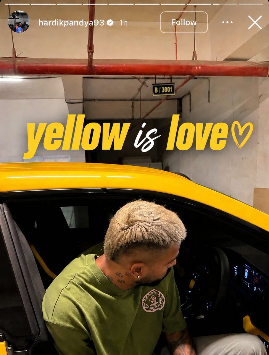 _jjb93's tweet photo. 🚨🚨 Hardik Pandya Latest Instagram Story. 💛 https://t.co/5FZLwnDfQq