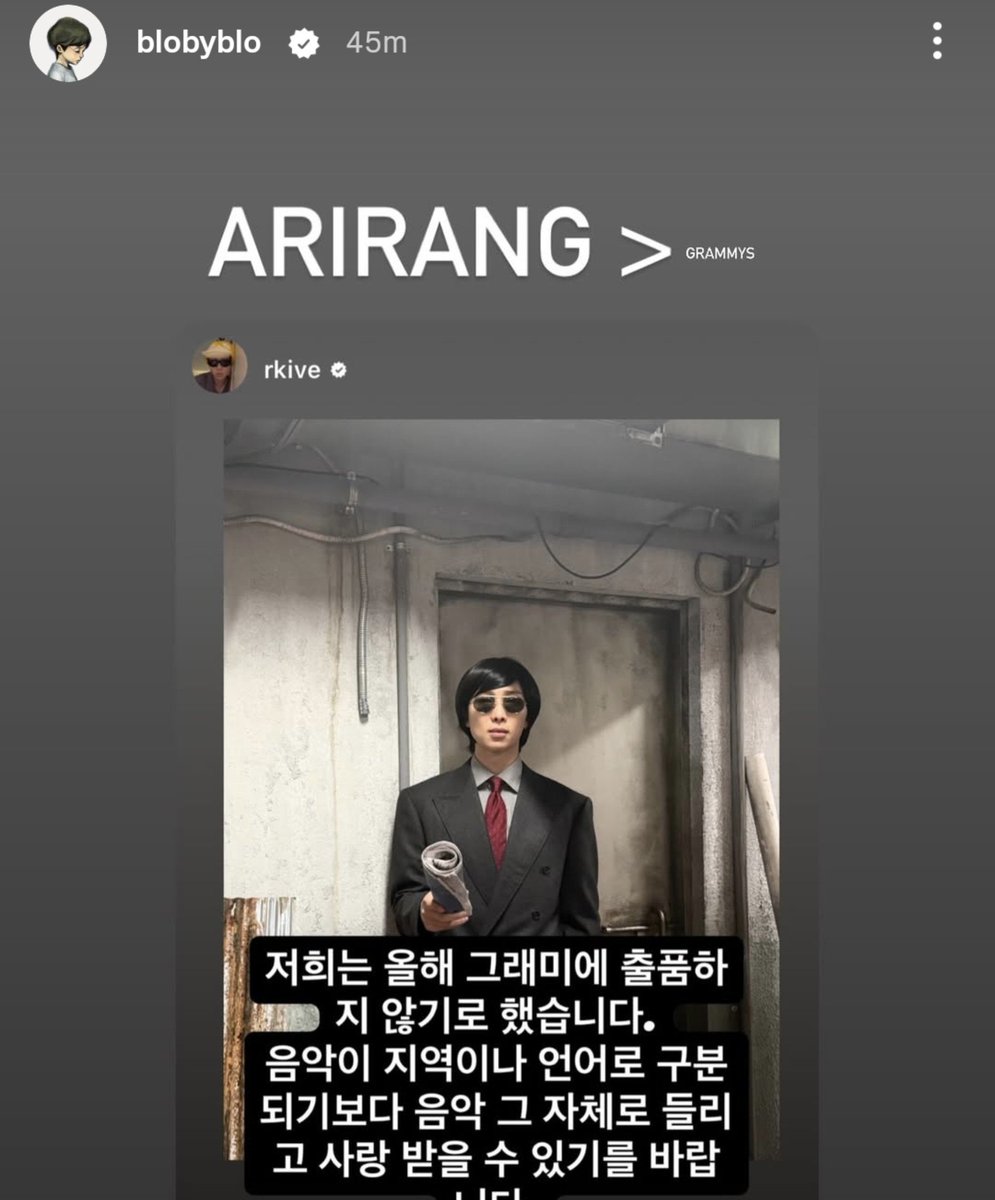 myyouwithjk's tweet photo. tablo on instagram : ARIRANG > grammys https://t.co/7sh5Co8BiP