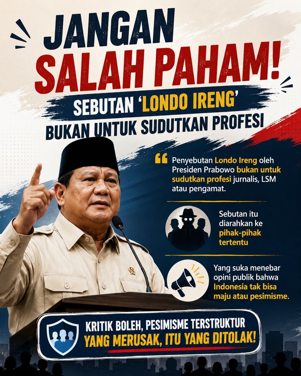 fakfak346's tweet photo. Bijak memahami makna: bedakan kritik sehat dengan upaya ciptakan keputusasaan bagi masa depan negeri! #LondoIreng https://t.co/9mZfANwFP2