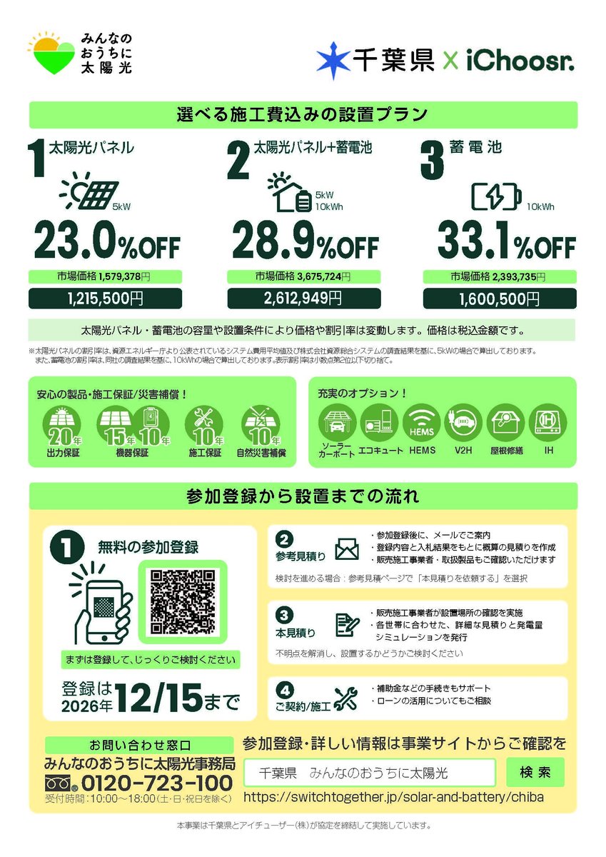 千葉様　同梱購入　専用ページ 千葉県太陽光発電設備等共同購入支援事業」のご案内／ 千葉県では太陽