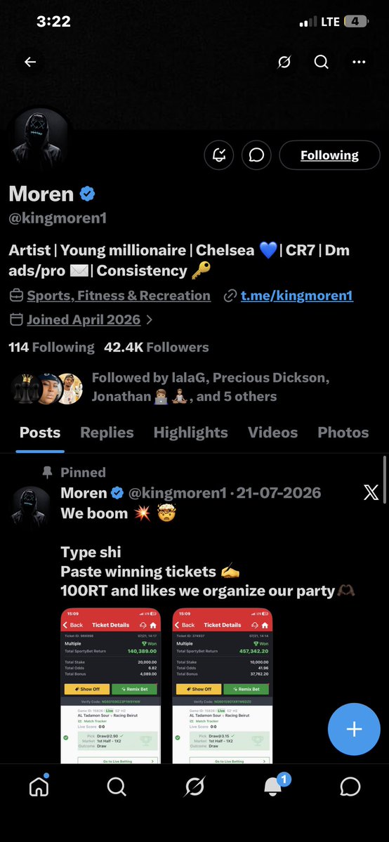 De 8th god tweet media