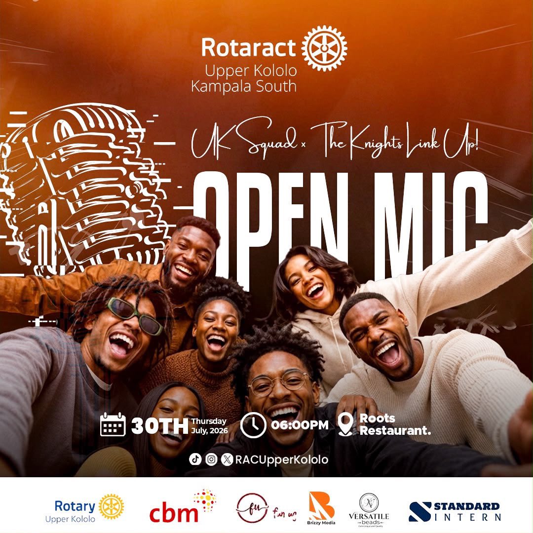 RACUpperKololo's tweet photo. One evening. Two teams. Endless laughs, banter, games, bold opinions, and unforgettable moments!

This month, we’re teaming up with our friends from Rotaract Club of Kampala South for a fellowship that’s all about fun, connection, and friendly rivalry. Whether you’re Team UK Squad or Team The Knights, come ready to represent, cheer your team on, and make memories.

🎙️ Expect interactive discussions, exciting challenges, spontaneous moments, and plenty of opportunities to meet new friends.

📅 Date: Thursday, 30th July 2026
⏰ Time: 6:00 PM
📍 Venue: Roots Restaurant, Nakasero

#UKSquad #RACUK