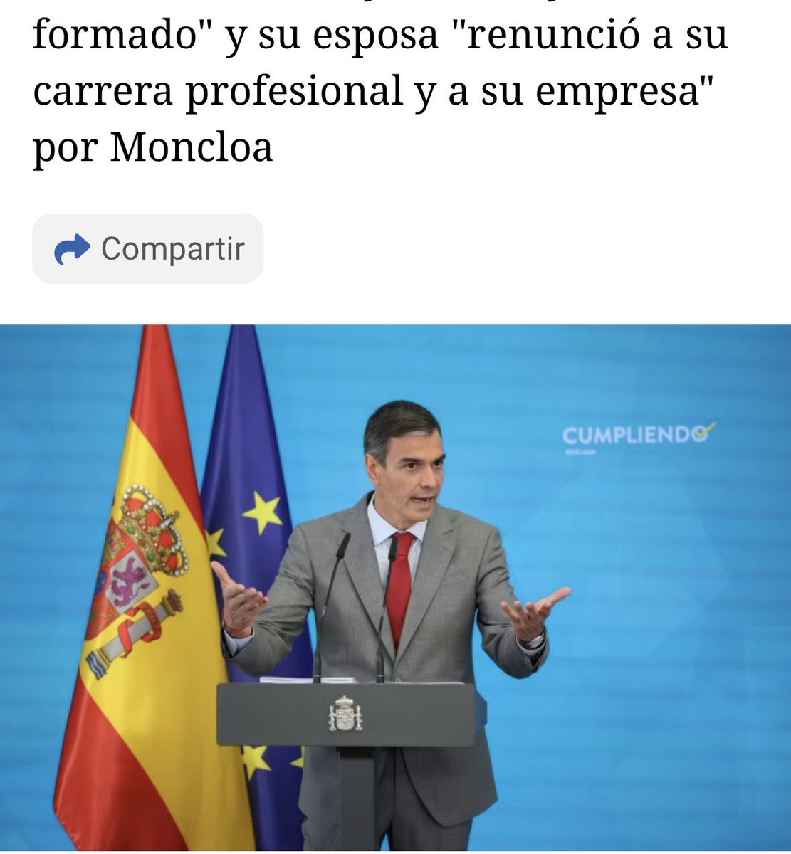 rosadiezglez's tweet photo. Que dice que la que “ no es mi mujer”, es una  “profesional”’que renunció a llevar la contabilidad de los burdeles de su padre para vivir en la Moncloa… El psicópata narcisista en estado puro. https://t.co/lpighAb6XD