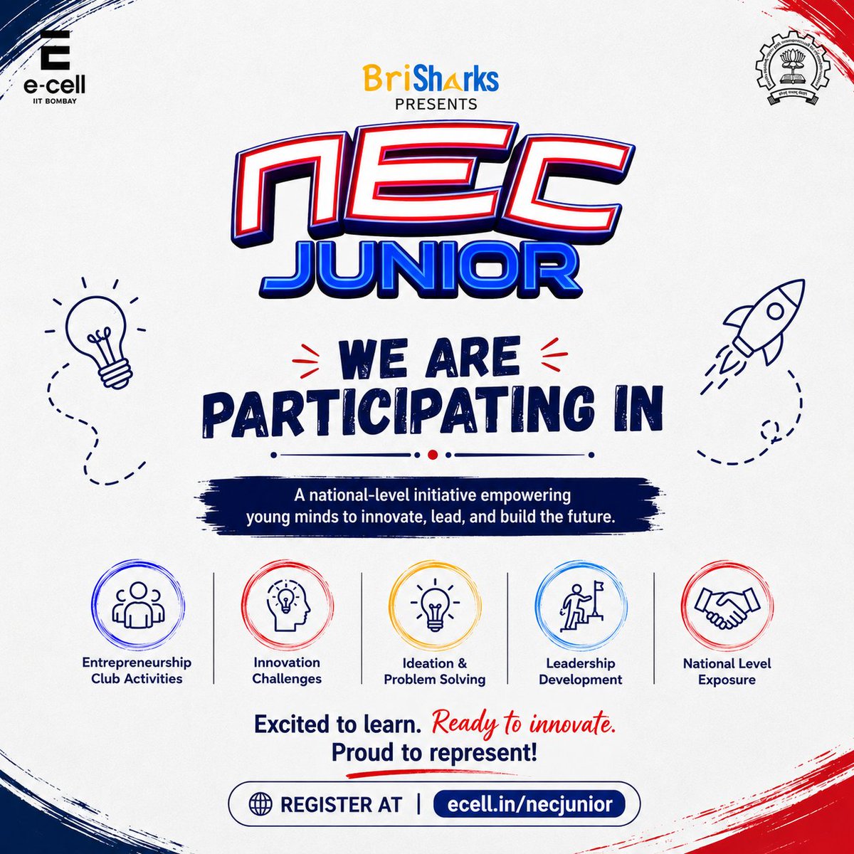 ksmsjsr's tweet photo. We are proud to announce that KERALA SAMAJAM MODEL SCHOOL is participating in the National Entrepreneurship Challenge Junior (NEC Junior) 2026, a national-level entrepreneurship initiative by E-Cell, IIT Bombay.
Register here:
 https://t.co/fpLGlJRw03
#NECJunior #ecelliitbombay https://t.co/r6tvFd4u45