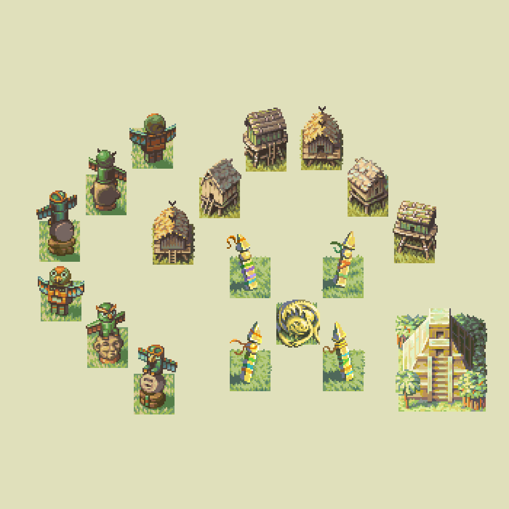 TinyBox11's tweet photo. Some tribal stuff for the Exile faction in Exark

#pixelart #gamedev https://t.co/zjaPhDbUDs