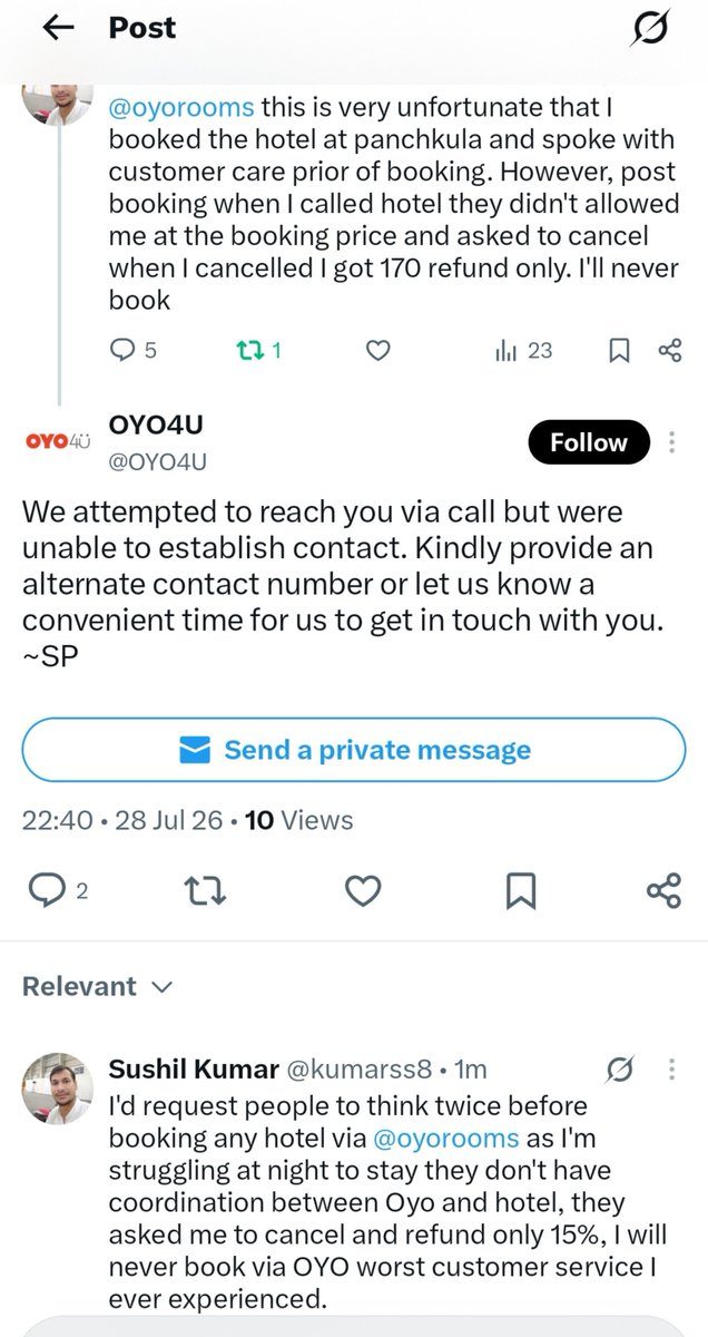 kumarss8's tweet photo. @OYO4U I'm going to raise this at @jagograhakjago @forum_consumer for this behaviour of @oyorooms https://t.co/lYDYxZKjBc