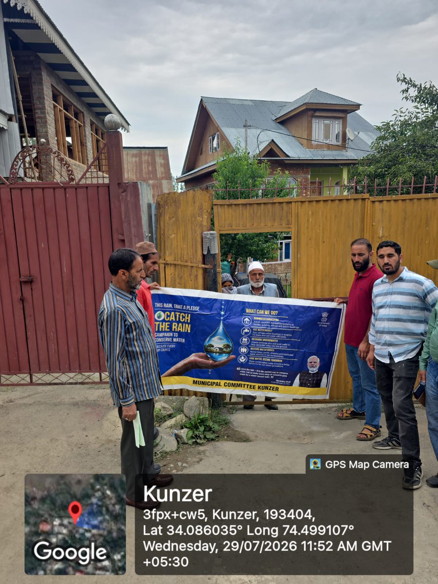 MCKunzer's tweet photo. Catch the Rain – Every Drop Counts
Store rainwater, recharge the earth, and secure tomorrow’s water. Let’s not waste nature’s gift. @DCBaramulla @DULBKASHMIR #amrut#CatchtheRain https://t.co/dPxtuXN98C