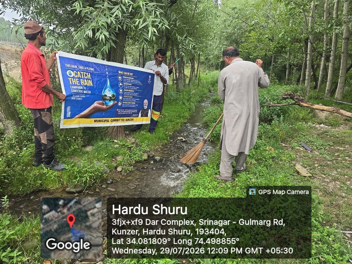 MCKunzer's tweet photo. Catch the Rain – Every Drop Counts
Store rainwater, recharge the earth, and secure tomorrow’s water. Let’s not waste nature’s gift. @DCBaramulla @DULBKASHMIR #amrut#CatchtheRain https://t.co/dPxtuXN98C