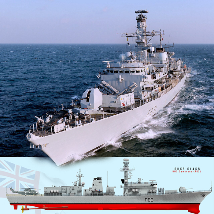NavalEncyclope1's tweet photo. The Type 23 were the last cold war RN Frigates, with a development that went back to the late 1970s, the core of the fleet alongside the Type 45-class destroyers. https://t.co/X2o3g9UlUr #coldwar #dukeclass #rnfrigate #royalnavy #royalnavyfrigate #type23frigate https://t.co/3p1KBbxcE1