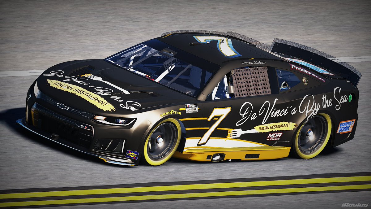 DanielsAmigo7's tweet photo. Table for 7? 🍝

Heres my completed scheme for the @pgresports Summer Slam 499! 

Huge Thanks to @BWebster50 for helping make this opportunity possible!

My heat race goes green today at 10:00pm EST on PGR's Youtube Channel, we'll give it everything we got to stay up front! 💪🏁 https://t.co/hQjcsJ3mPr