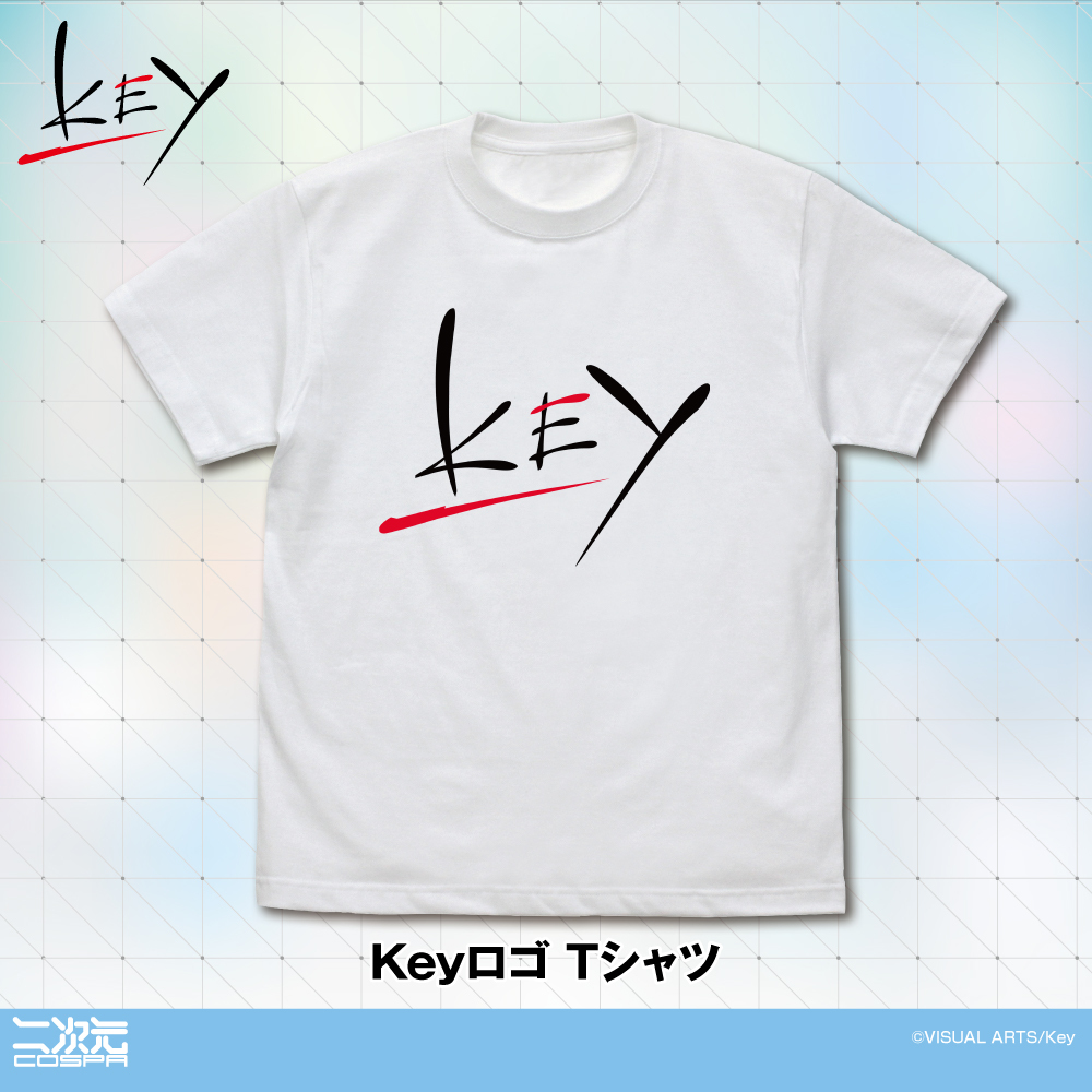 denfaminicogame's tweet photo. Key作品を愛する“鍵っ子”だと一目で伝わる「ロゴTシャツ」が登場。コミケ108で先行販売へ
https://t.co/EtDKbKvN8S

白地に「Key」のロゴをあしらったシンプルな一着。厚みと強度を備えた「5.6オンス」の生地を使用しており、一般販売は10月下旬を予定 https://t.co/6cni719FeY