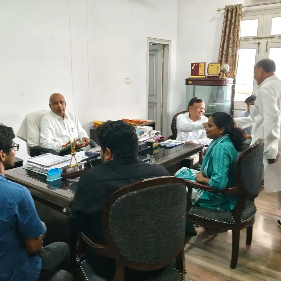 aisa_official_'s tweet photo. Today, JNUSU delegation led by AISA activist &amp; JNUSU President Comrade Aditi met the students and faculty of  #JauharUniversity to express our solidarity with their ongoing struggle. https://t.co/1FmFjZApo5