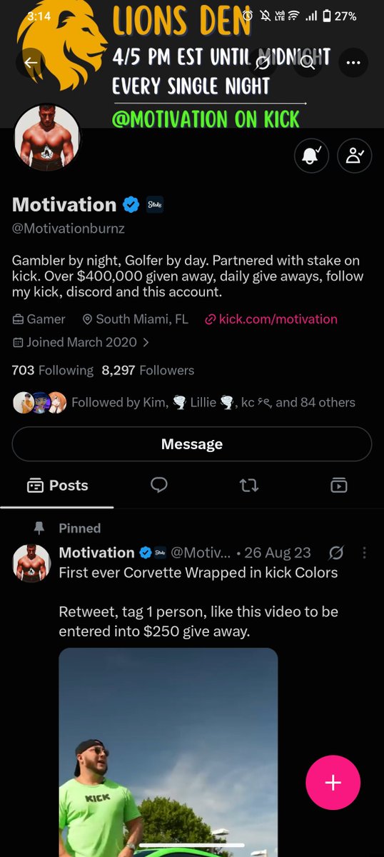 jajaiie_'s tweet photo. @Motivationburnz been following you here on x and kick!!

thank you, @Motivationburnz appreciate this 🙌🏻

HGmE7Ui2NQGxHoFtSAjvhbgnAwUmdeSRUmnfTng7t1pb https://t.co/q2kMKqZhaD