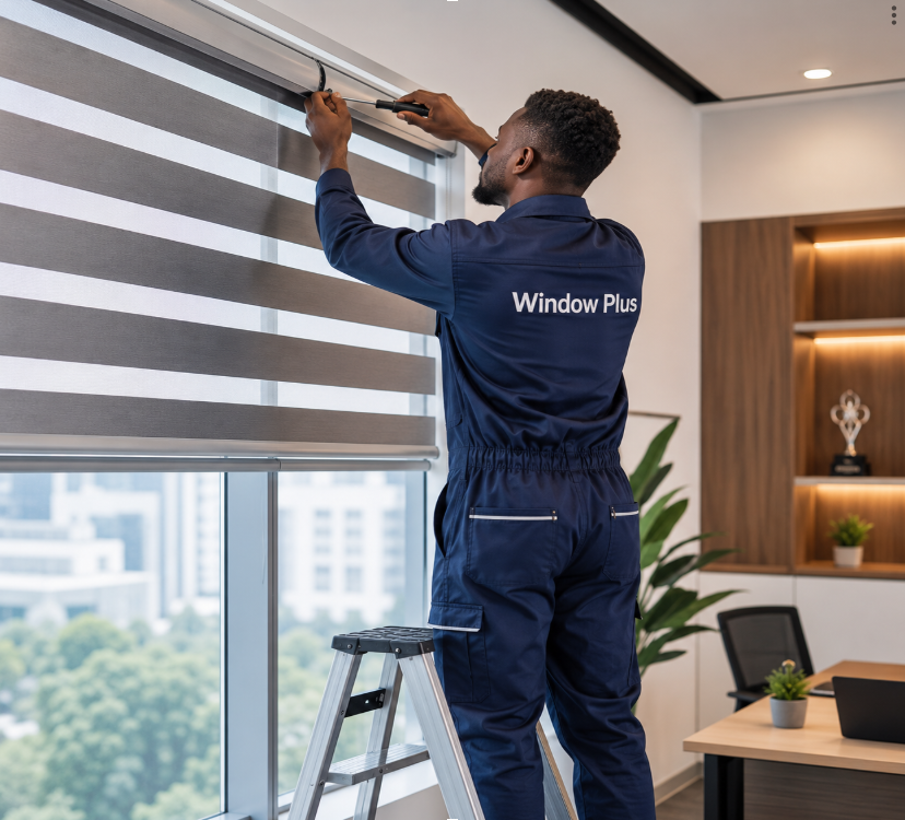 WindowPlusEA's tweet photo. Precision in every fit. Zebra blinds installed professionally for stylish light control and a clean modern finish. #ZebraBlinds #BlindInstallation #OfficeBlinds #LightControl #WindowBlinds #InteriorSolutions #WindowPlusKenya https://t.co/elfYtzgCaQ