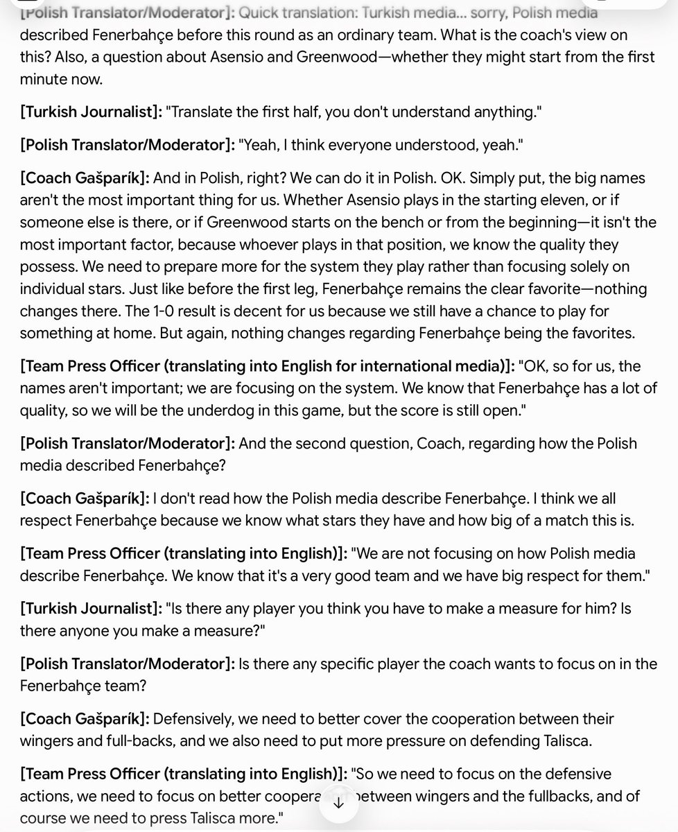 schnelldvd's tweet photo. "Paper doesn't play games." ⚽️🔥

Górnik Zabrze captain Erik &amp; head coach Gašparík break down their plan ahead of the Fenerbahçe clash.

Key takeaways:
🔹 Overcoming the 1-0 deficit
🔹 Stopping Talisca &amp; Guendouzi
🔹 Taking risks at home

Full translation in pics 👇 https://t.co/qkwjWY3bXK