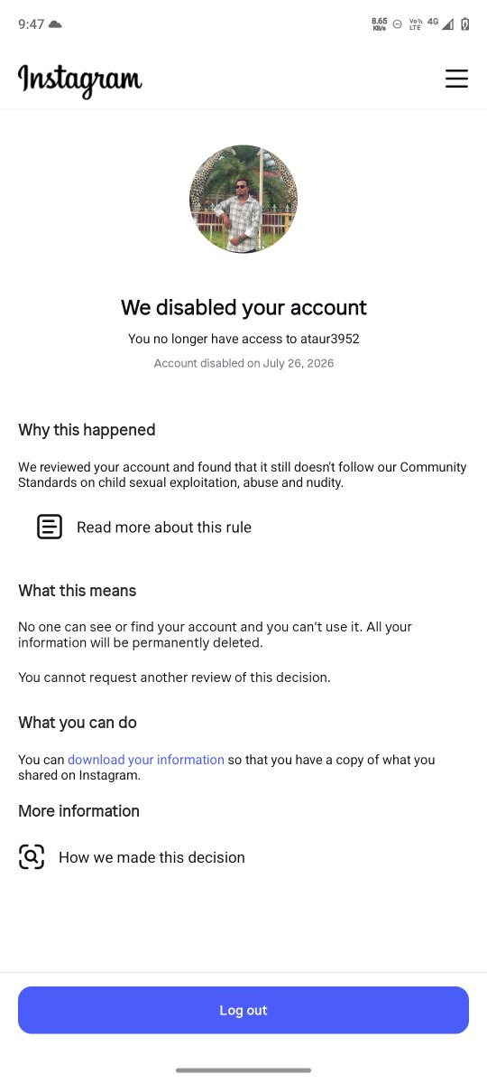 AitcAtaur's tweet photo. @Meta @instagram   My Instagram account has been disabled. I sincerely apologize if my actions violated Instagram's Community Standards.
I understand that I made a mistake, and I deeply regret it. It was never my intention to harm anyone or break Instagram's rule  
 (ataur3952) https://t.co/gk3vS3gROr