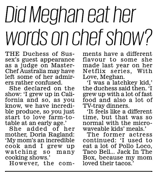 richardaeden's tweet photo. Did Meghan eat her words on MasterChef @masterchefau ?
To read Wednesday's Eden Confidential column in full, click here:
https://t.co/kKoPiE1r1y https://t.co/qoq29TEO3s
