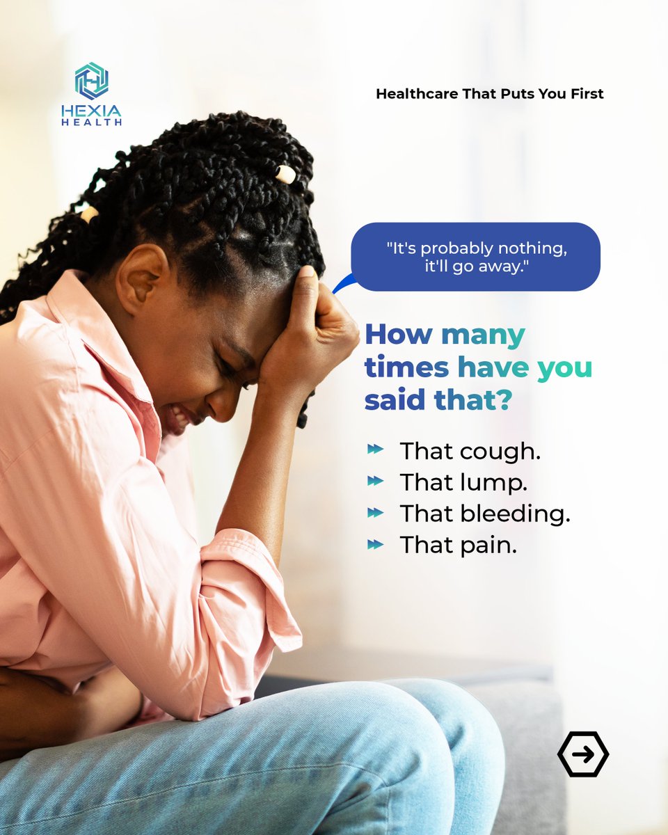 HexiaHealth's tweet photo. Life gets busy, and it's easy to convince ourselves that everything will be okay. But what if your body is trying to tell you something?

One of the biggest reasons many cancers are diagnosed late is because their early warning signs often look like everyday ailments. https://t.co/ejiUU8GCzs