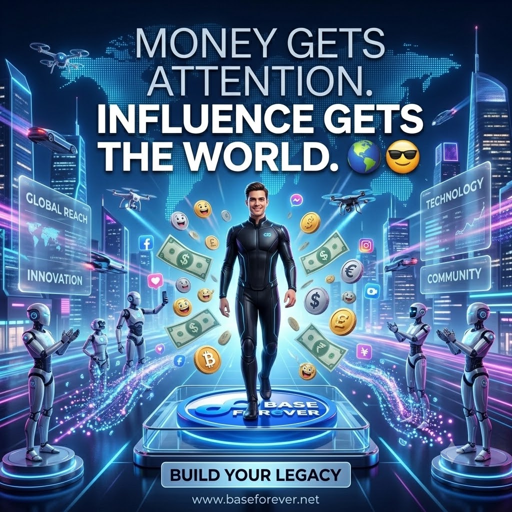 BASEFOREVER_OFF's tweet photo. 🌍 Money gets attention. Influence gets the world. 😎
Currencies change. Markets evolve. Trends come and go.
But one thing always stands the test of time—the ability to inspire, connect, and create value.
#ThinkBigger #CreateImpact #Leadership #FutureReady https://t.co/fk0jZkoPpA