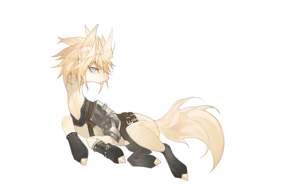 LiRubik's tweet photo. Reimagined Cloud as a pony.
Found this old fanart from 2 years ago in my gallery. Still love this idea and had fun revisiting it.

#FinalFantasy
#CloudStrife
#FinalFantasyFanart
#DigitalArt https://t.co/fe550X9e9f
