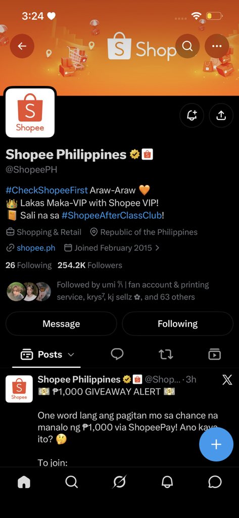 sugadaddycarts's tweet photo. @ShopeePH FOLLOWED this PAYDAY! 🫡 https://t.co/cvAstDG6fp