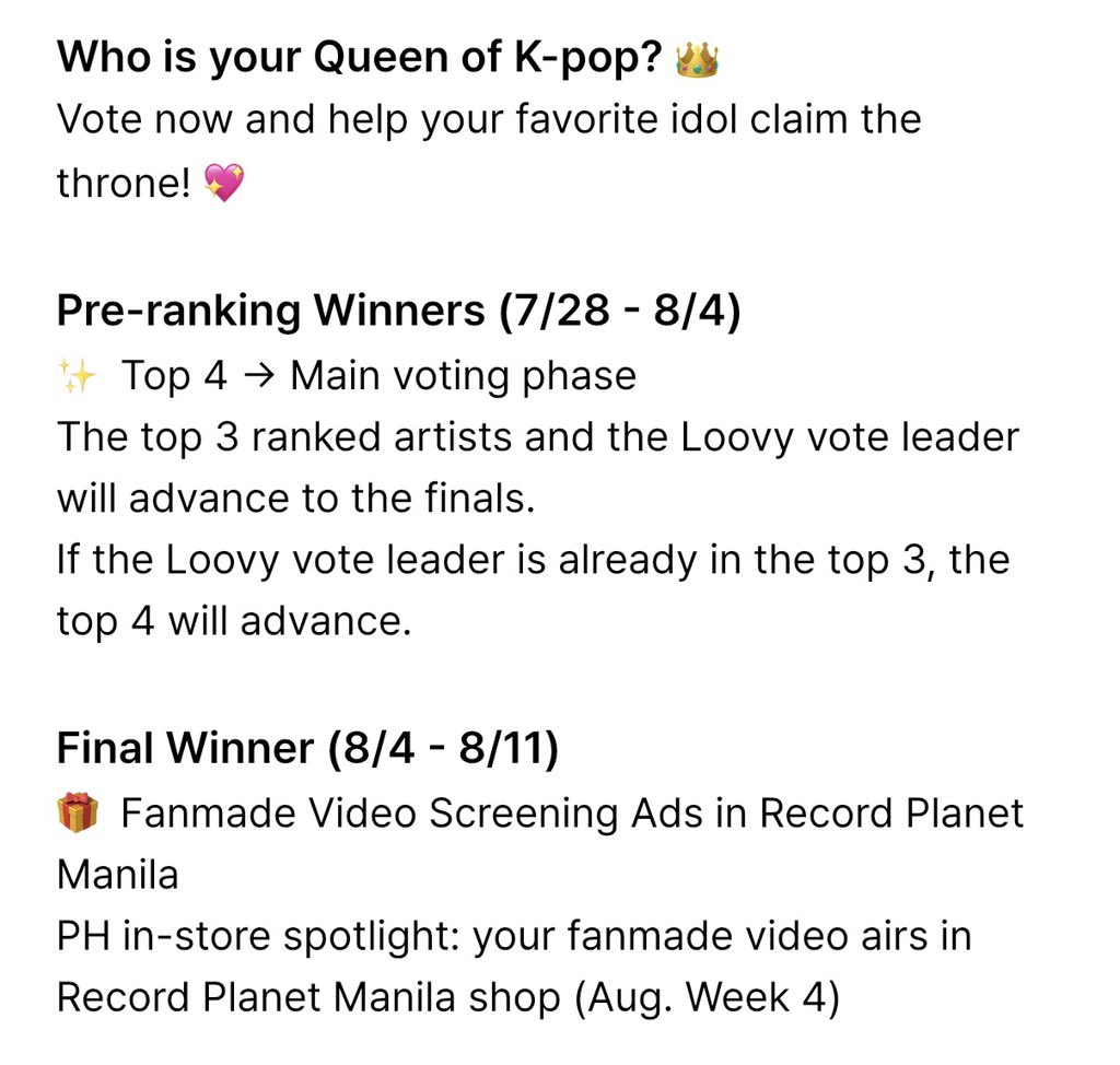 enamiasavoting's tweet photo. [260729]  — kooky   

Current place : #2
🗳️ PH Ads promotion : August K-pop Queen  
🎯 Top 1
🗓️ August 4 
🔗 : https://t.co/5WoSqKrPry

#아사 #ASA #ENAMIASA #アサ https://t.co/6YOD64Fxfz