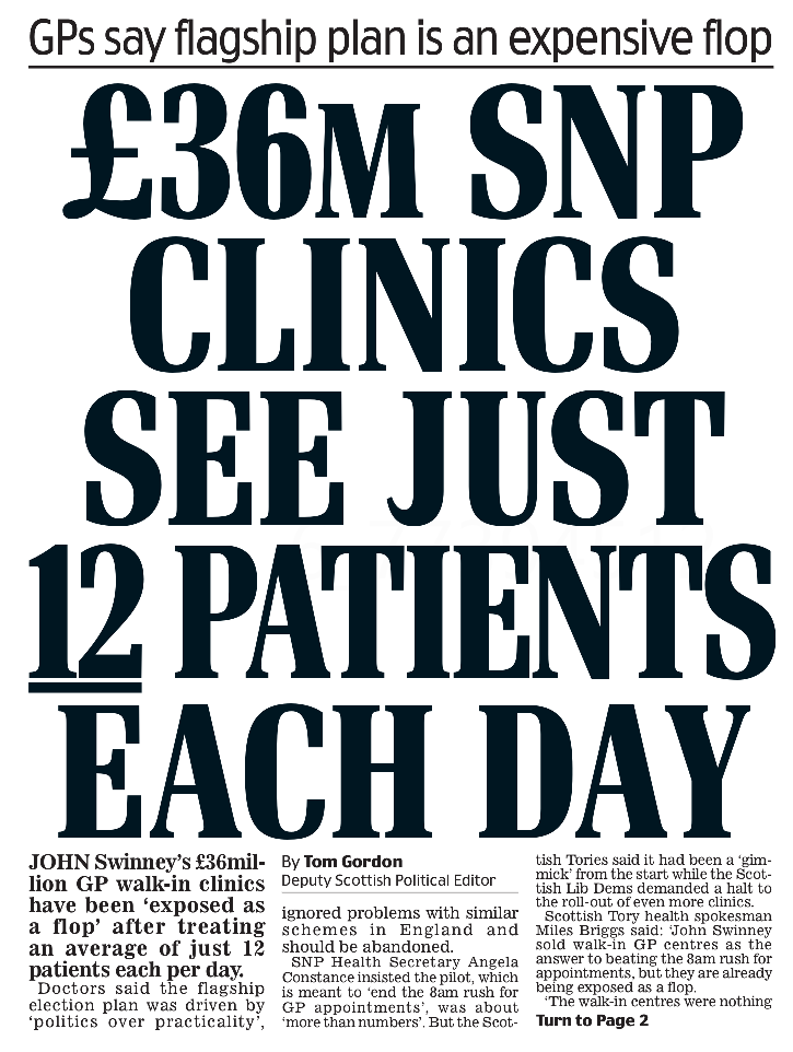 AgentP22's tweet photo. Another John Swinney flagship NHS policy.

💥£36 million
💥12 patients a day
💥The queues remain

That's not a healthcare policy. It's a taxpayer-funded monument to SNP incompetence. https://t.co/FRUOTzc6LG