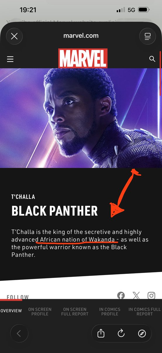 dekpen's tweet photo. @9ethericshi @Tolu_ibr I’ve been literally saying “take it up with marvel”. Whether a “village”is called Wauconda doesn’t prove your point. the “Creators” made the characters and world in Africa (locations/animals included). You are literally fighting for 1% 🤣 dumbass.
Cry harder village boy https://t.co/V9zsW9xsD8