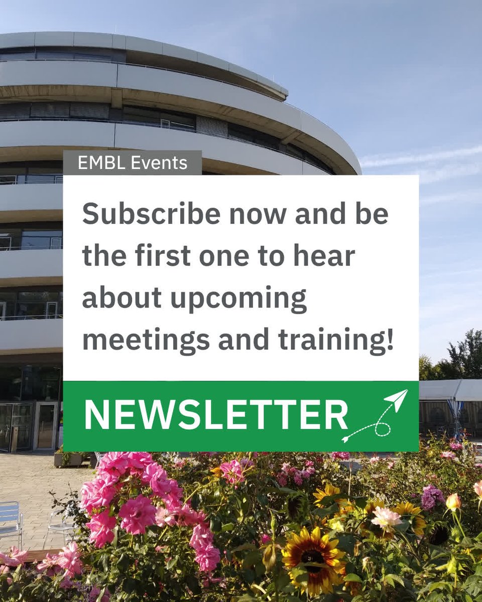 EMBLEvents's tweet photo. What do Nobel laureates, early-career researchers, and pioneering scientists have in common?
🧬 They all attend EMBL Events!

Want in? Be the first to hear about upcoming conferences and courses on:
🔹 Data analysis and bioinformatics
🔹 Genome biology, transcription, and translation
🔹 Microbiology and immunology
🔹 Structural biology
🔹 Imaging
🔹 and more

Whether you're into molecules, cells, or data – there's something for you!

Subscribe now and stay in the loop: https://t.co/0lT9DnPGEp