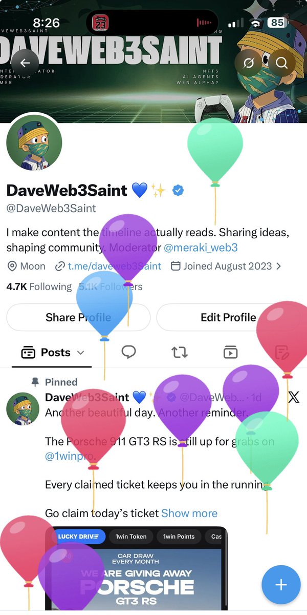 K1ngDavee's tweet photo. X gave me balloons today 🎈

God has been good 🙏🏼

Happy Birthday to me! 🎉 https://t.co/PkKIyxnmWC