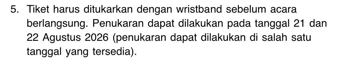 tazarchive's tweet photo. Halo mau nanya, aku nyampe jakarta jam 9 dan belum nuker tiket, berarti ga bisa ya? https://t.co/pjIMV24JlZ