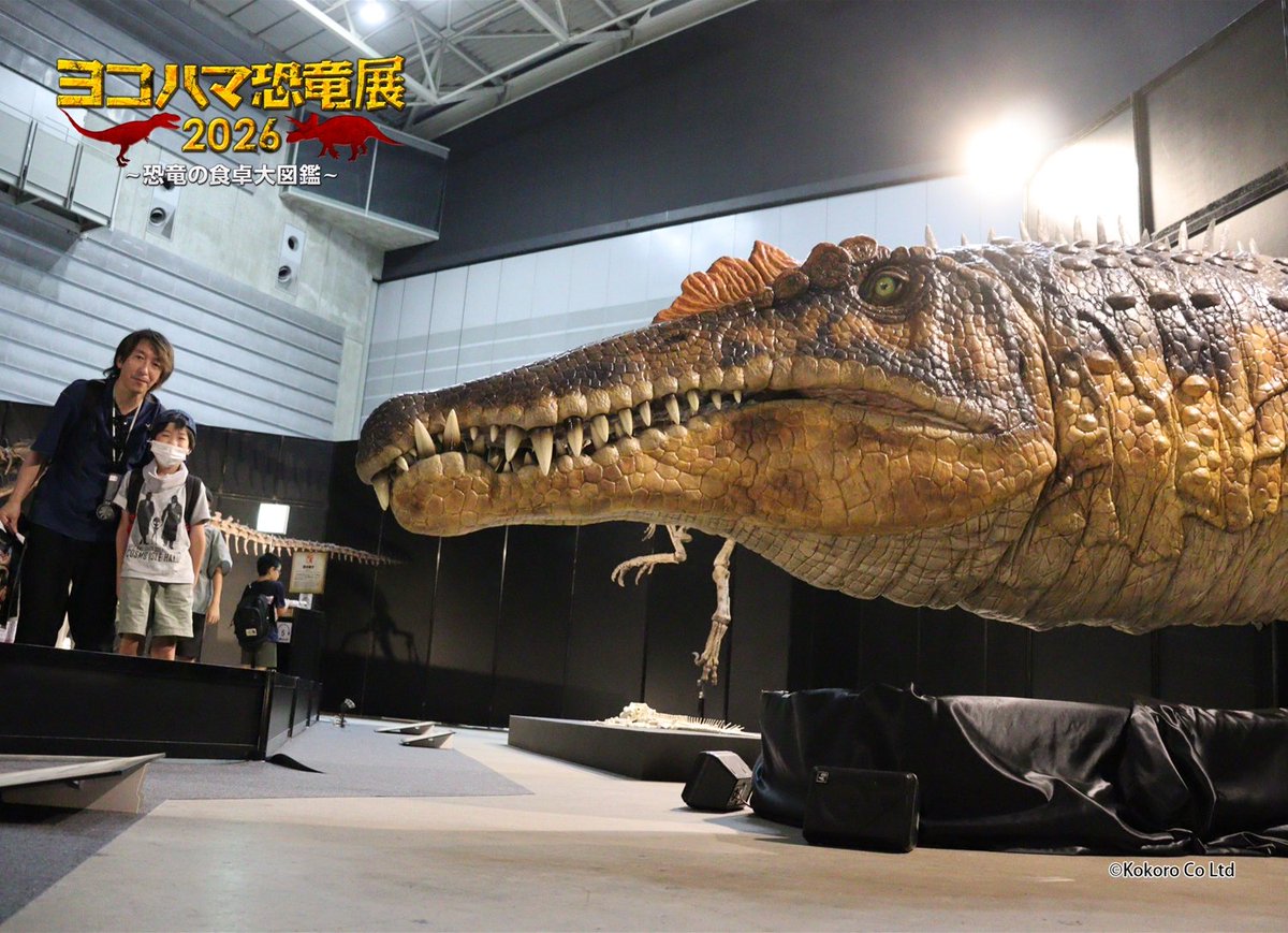 joe_light's tweet photo. 今日がチャンス！という事で次男坊連れてパシフィコ横浜の恐竜展へ。🦕
夏休みとは言え、平日だったのもあったのか、そこまで混んでなく。
8歳の彼にも丁度良い規模感だったので、楽しく半日レジャーできました👍️ https://t.co/W5E4ymiw6c